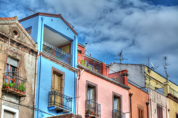 istock cloudy sky over Bosa colorful facades 532188919