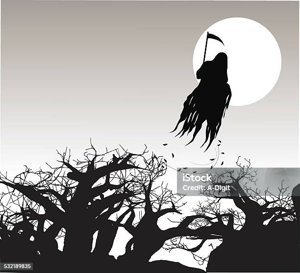 Roamingghost Stock Illustration - Download Image Now - Grim Reaper, In Silhouette, 2015