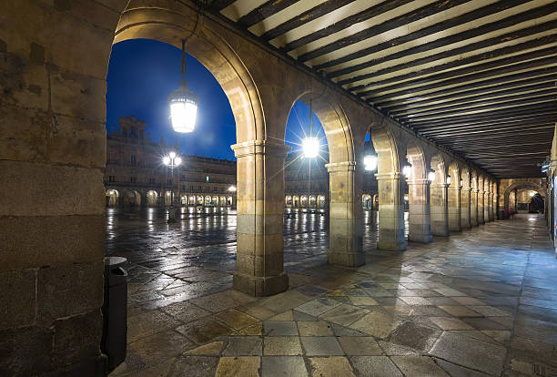 istock Closeup view of    Plaza Mayor  in evening 532190019