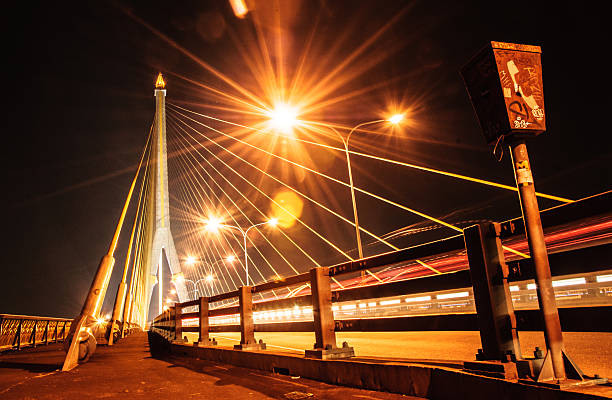 istock Thailand Rama 8 rope bridge night scape 532190873