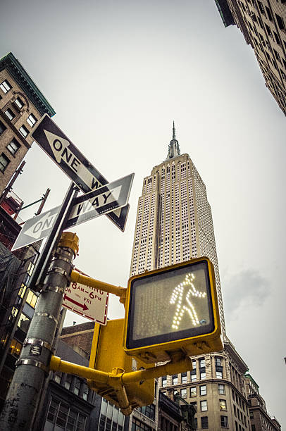 istock Traffic lights and Empire State Building at dusk 532191585