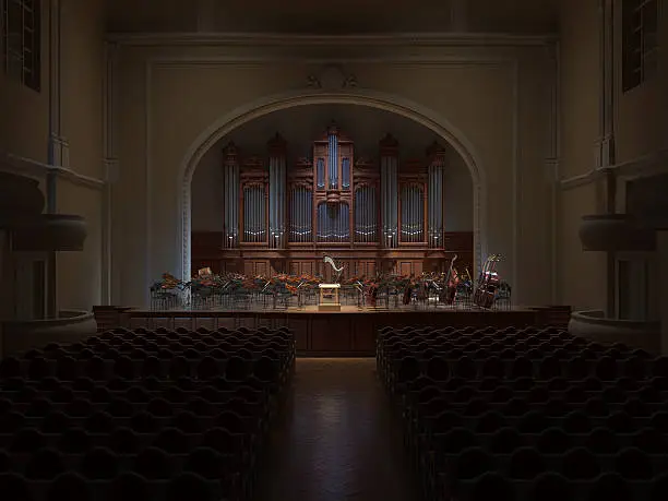 Photo of Philarmonie Hall Orchestra 3d rendering