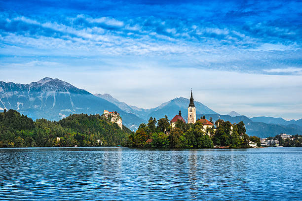 istock Church on island in Lake Bled, Slovenia 532194754