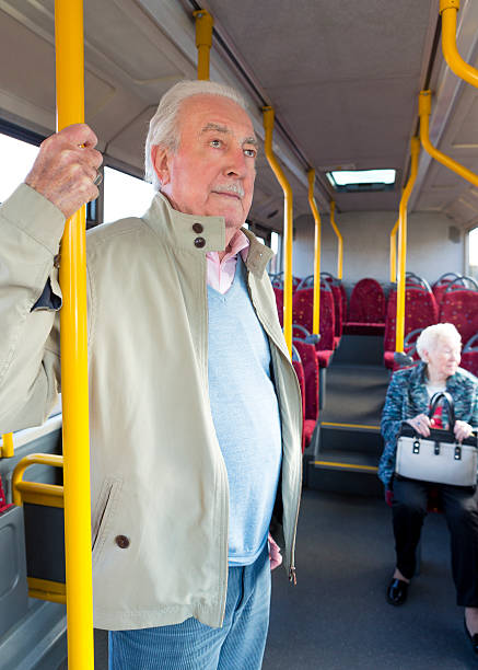 istock Portrait of Senior Man on Bus 532205677