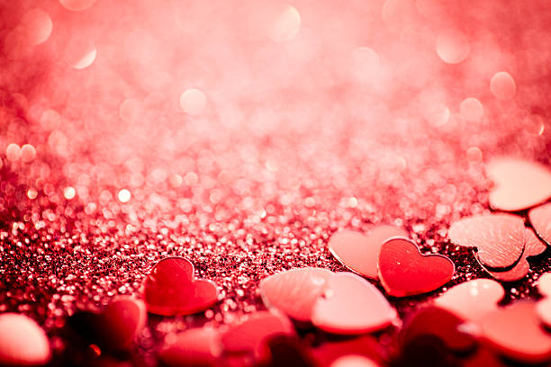 istock Glitter hearts - Defocused Bokeh Valentine's Day Love Background Card 532205681
