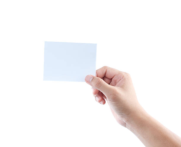 istock hand holding blank business card 532206313