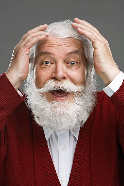 istock Portrait of senior man with white beard and mustache surprised 532207215