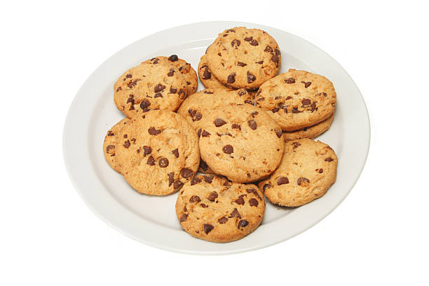 istock Chocolate chip cookies on plate 532219303