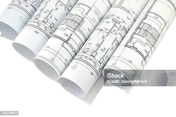 Project Drawings Isolation Stock Photo - Download Image Now - 2015, Angle, Backgrounds