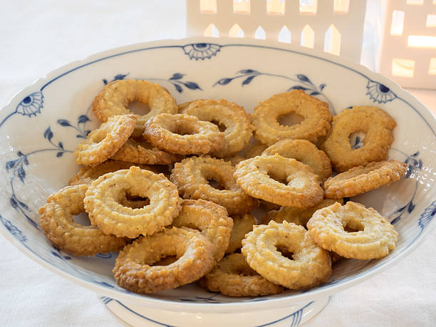 Traditionelle dänische hausgemachte Vanille Weihnachtsplätzchen – Foto