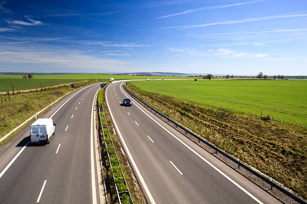 istock Highway traffic on a lovely, sunny summer day 532221615