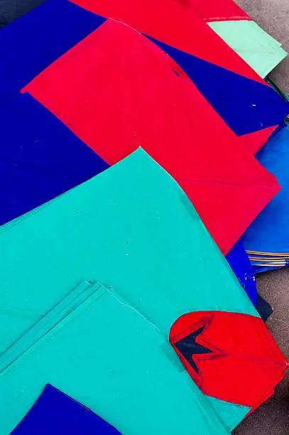 Photo of Colorful Indian kites and string