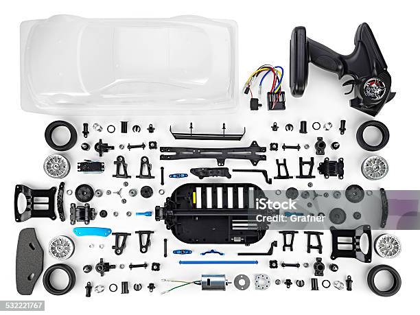 Rc Car Assembly Kit Stock Photo - Download Image Now - Vehicle Part, Car, Disassembling