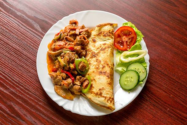 istock Delicious food on white plate 532222165