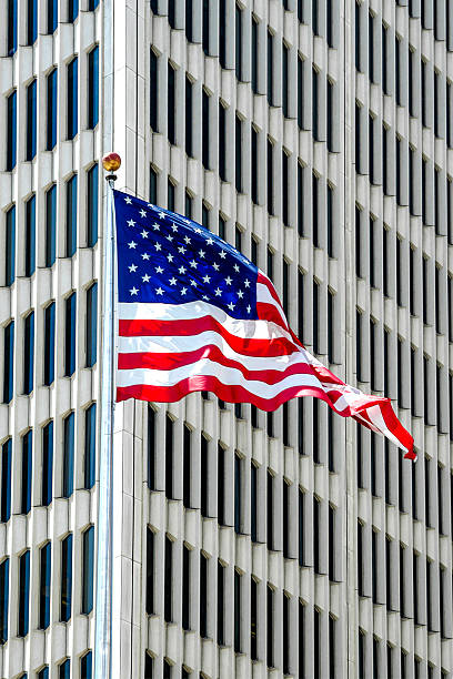 istock American Flag outside a skyscraper in downtown Detroit 532222563