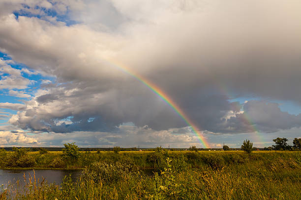 istock colorful Ranibow over the falls and water 532224693