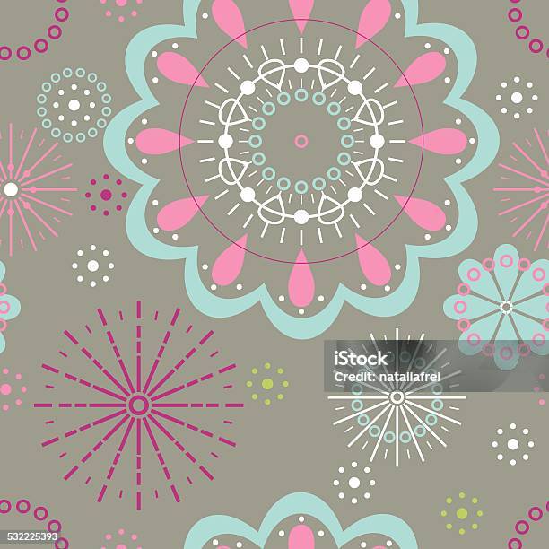 Seamless Floral Pattern Stock Photo - Download Image Now - 2015, Abstract, Arts Culture and Entertainment