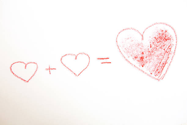 istock Hearst on white. Handwritten love formula. 532226205
