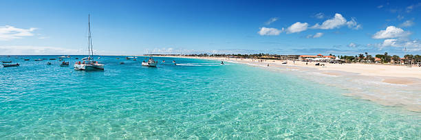 istock Panoramic view of Santa Maria beach in Sal Cape Verde 532226663