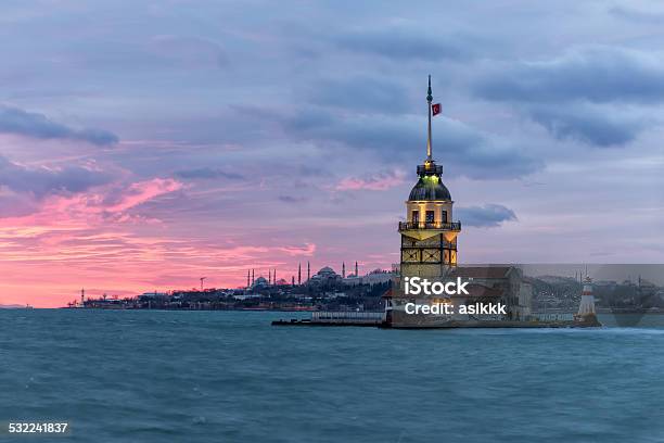 Maidens Tower In Istanbul Turkey Stock Photo - Download Image Now - Maiden's Tower - Turkey, 2015, Architecture