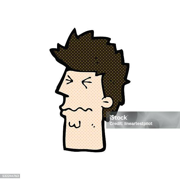 Comic Cartoon Stressed Out Face Stock Illustration - Download Image Now -  2015, Adult, Bizarre - iStock