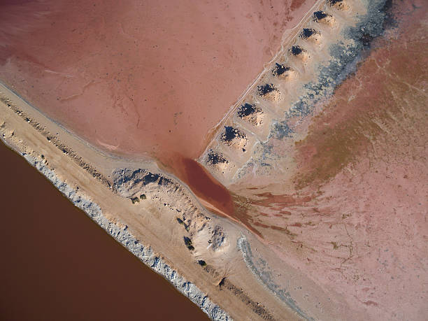 istock Abstract Aerial View of Pink Salt Pond 532249490