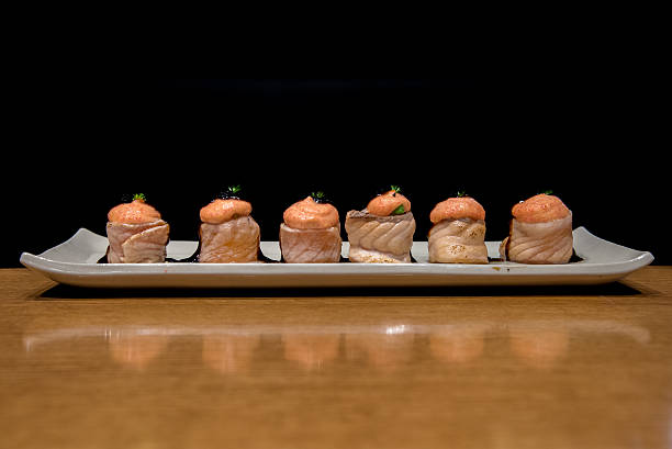 istock salmon fusion sushi in dish 532250462