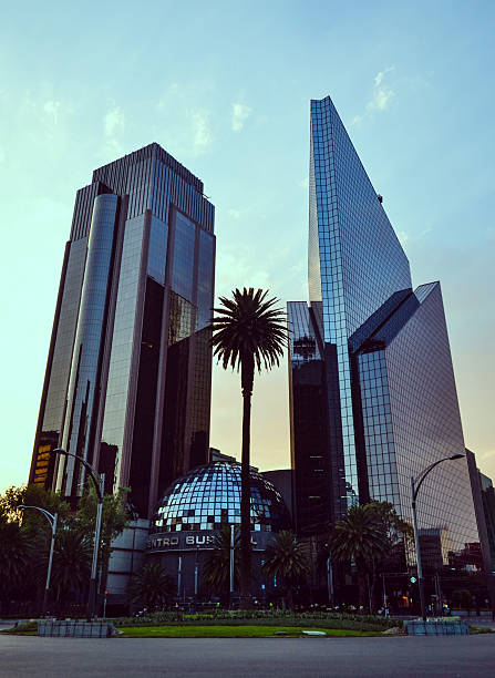 Mexico City, Mexico - May 5, 2014: The Mexican Stock Exchange or Bolsa Mexicana de Valores in Paseo de la Reforma in Mexico City
