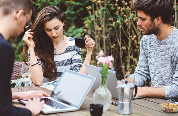 istock Young people working in the Paris outdoors co-working space 532251752