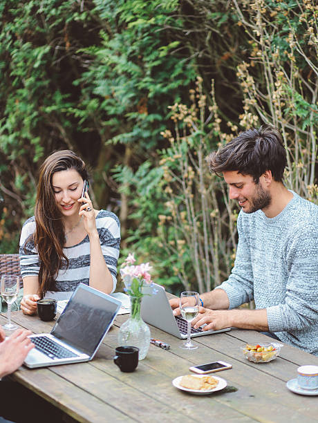 istock Young people working in the Paris outdoors co-working space 532252146
