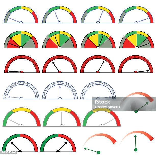 Indicators List Graphics Set Of Indicators Stock Illustration - Download Image Now - Arrow ...