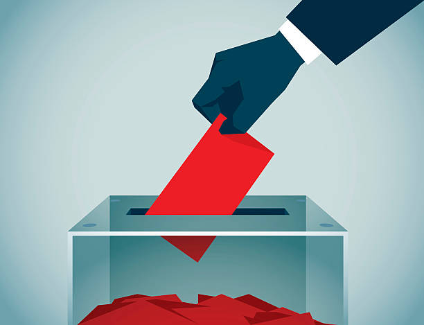 ilustraciones, imágenes clip art, dibujos animados e iconos de stock de de votar - voting election ballot box box