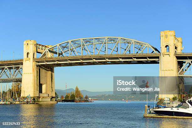 Burrard Bridge Vancouver Bc Canada Stock Photo - Download Image Now - 2015, Architecture, Arranging