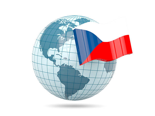 istock Globe with flag of czech republic 532257794