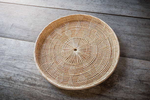 istock Wicker placemat on wooden 532258045