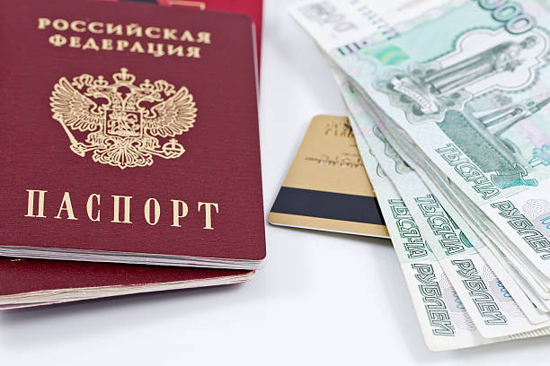 istock Passport, large banknotes and gold credit card 532258693