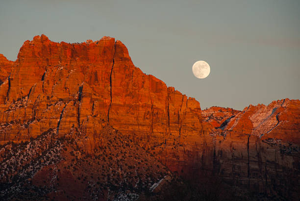 istock Full Moon Over Zion National Park Utah 532259815