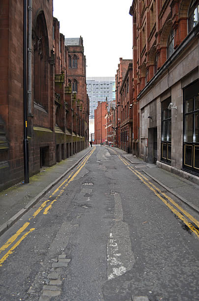 istock Long view down typical street in Manchester, UK 532260239