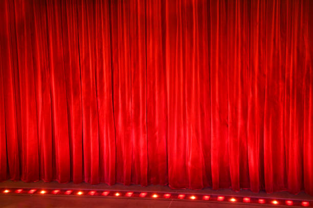 istock Red Stage Curtain close-up 3 532260728