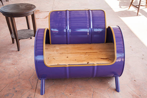 istock Sofa recycled from old oil tank 532261133