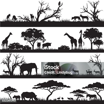 9,094 African Animal Silhouettes Illustrations & Clip Art - iStock