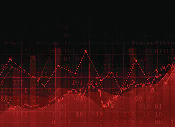 illustrazioni stock, clip art, cartoni animati e icone di tendenza di astratto sfondo finanziario - nasdaq dow jones industrial average stock market finance