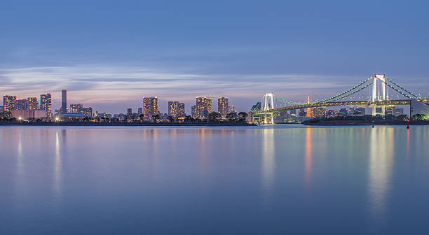 istock Panorama of Rainbow bridge blue sky before night 532262362