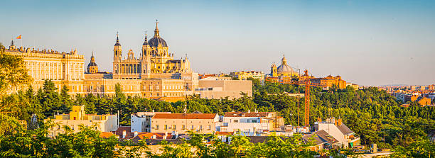 istock Madrid warm sunset light on Almudena Cathedral Palicio Real Spain 532262372