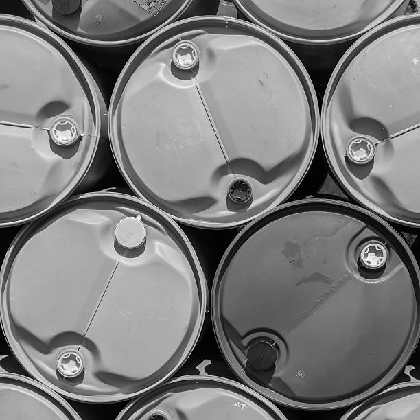 istock plastic oil tank,black and white concept. 532262439