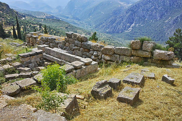 istock Panoramic view of Ancient Greek archaeological site of Delphi, Greece 532262674