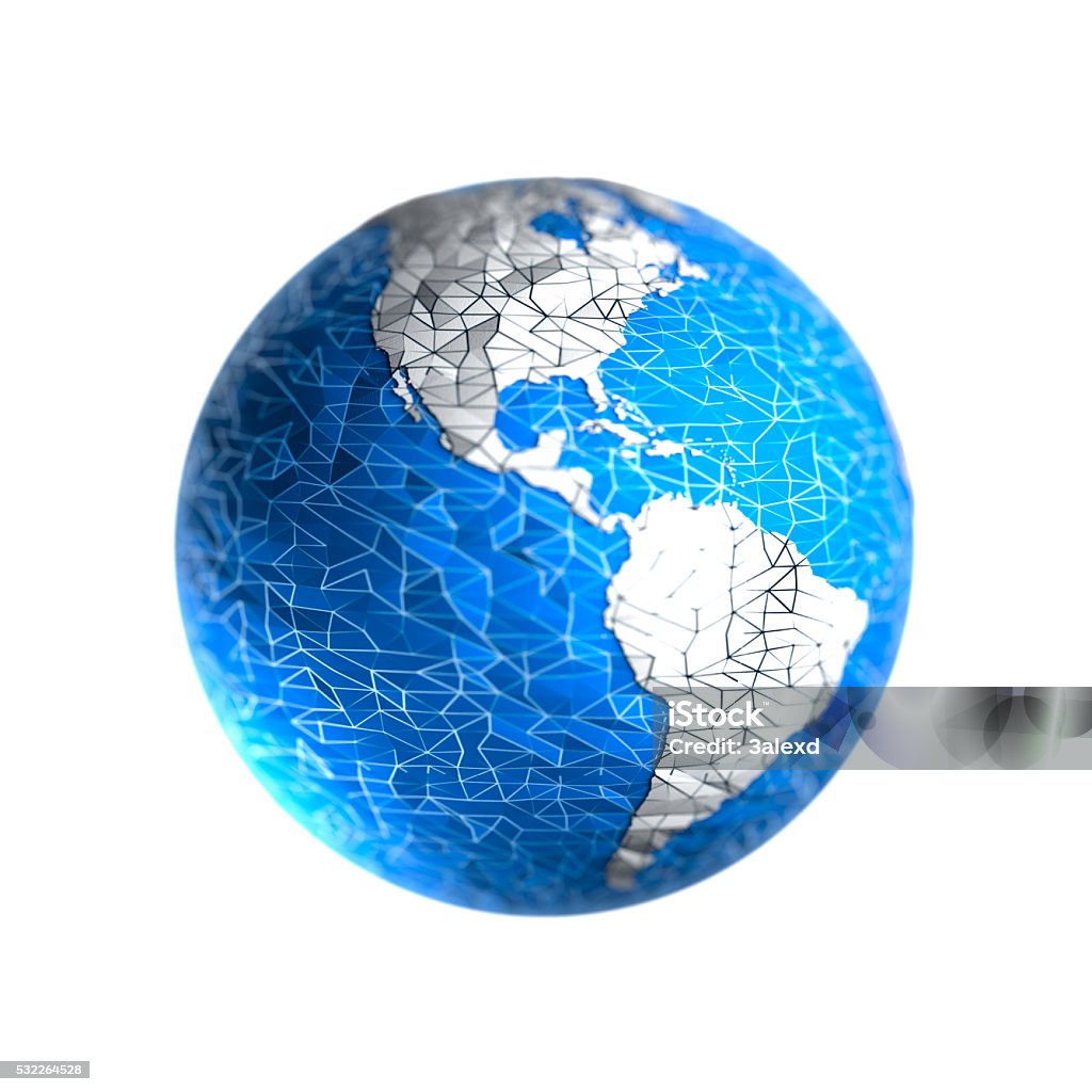 Polygonal 3d Globe Stock Photo - Download Image Now - Abstract, Blue,  Concepts - iStock