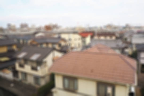 istock Blurred abstract background of House from top view 532266772
