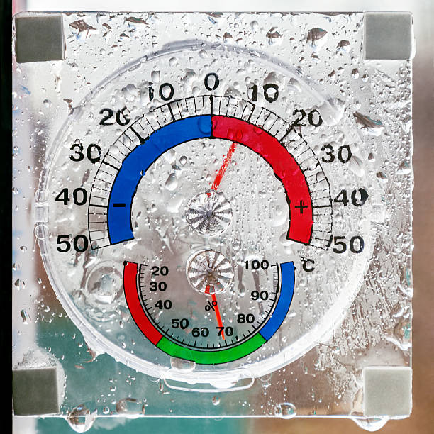 습도계, 온도계 한 - thermometer hygrometer work tool accuracy 뉴스 사진 이미지