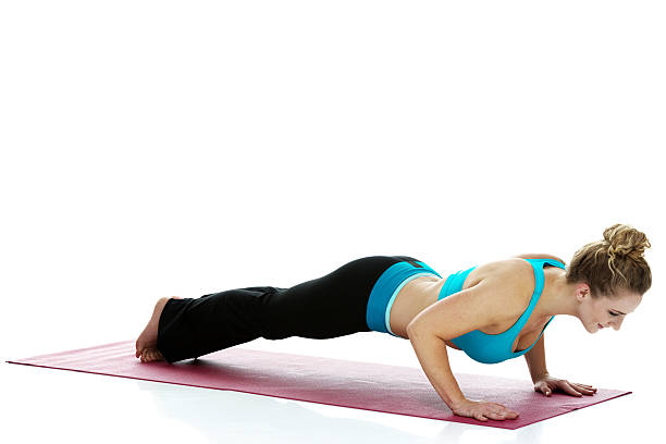 istock Smiling female doing yoga 532267146